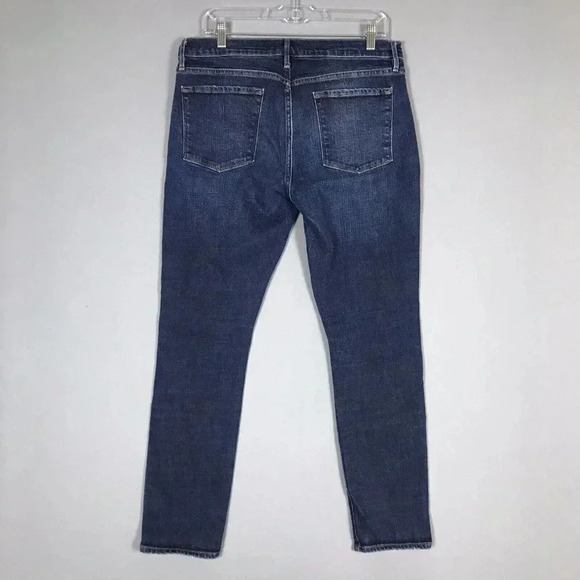 FRAME Le Garcon Size 31 Ankle Slim Boyfriend Jeans Mid Rise Distressed Crop - Picture 4 of 16